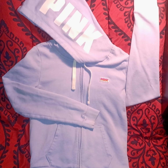Gently used Victoria's secret pink full zip hoodie size medium - Picture 2 of 7
